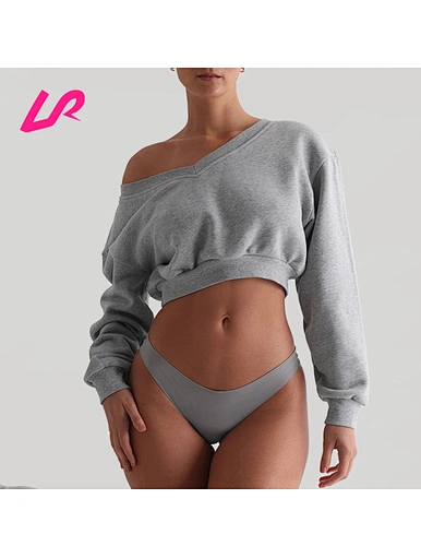 Stay comfy and stylish in our ladies v neck sweatshirt. Made from soft, durable materials, it's perfect for casual wear. Shop now!